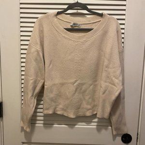 Cropped Boat Neck Sweater